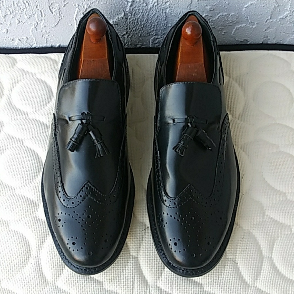 Calfskin Full Wing-Tip Brogue Tassel Loafer Oxford - Picture 2 of 8